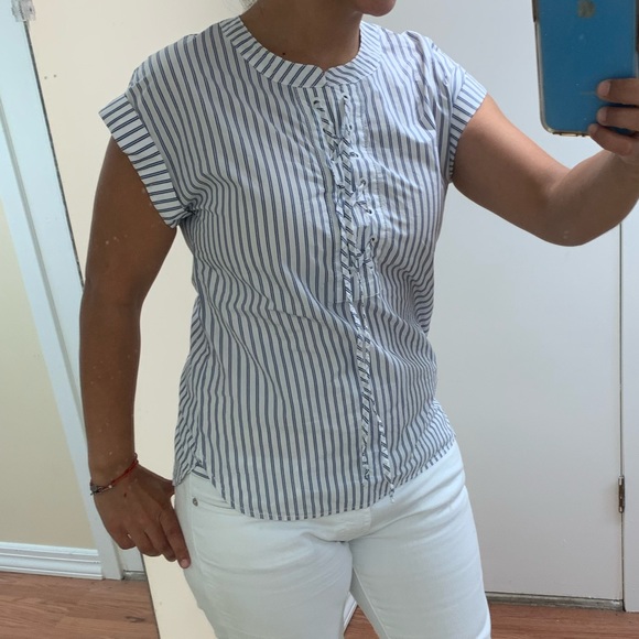 J.crew oversized cuffed sleeve top - Picture 3 of 9